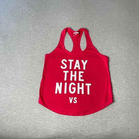 Victoria's Secret Red "Stay The Night" Sleep Racerback Tank Top - Picture 5 of 7